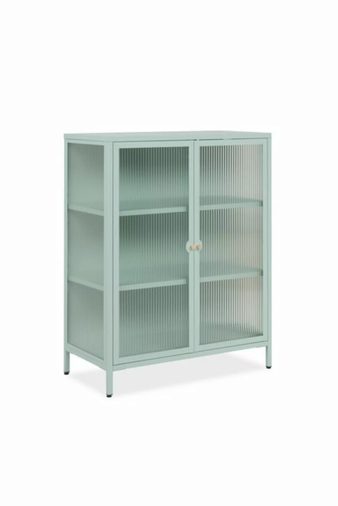 Finori Vitrine in mintgrün, Stahl - 80x101,5x40cm (BxHxT) günstig online kaufen