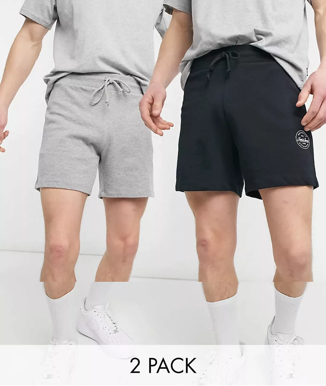 Jack & Jones Herren Sweat Short JJIMORE - 2er Pack günstig online kaufen