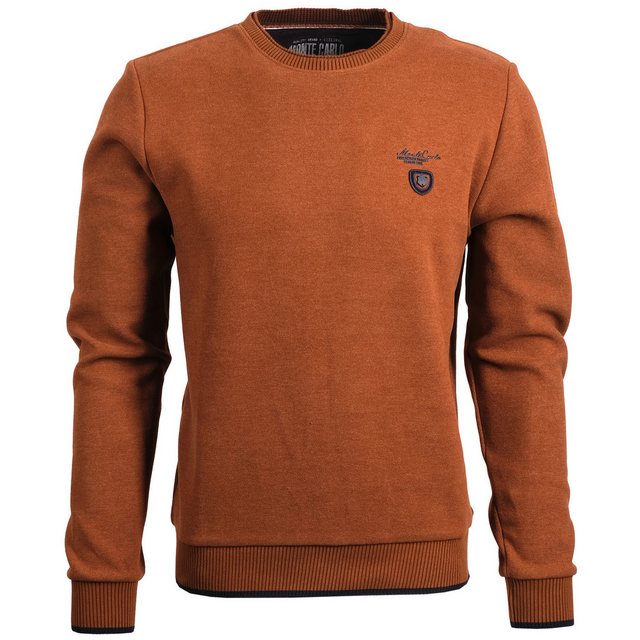 Mode Monte Carlo Sweatshirt Sweat-Shirt Rundhals Camel günstig online kaufen