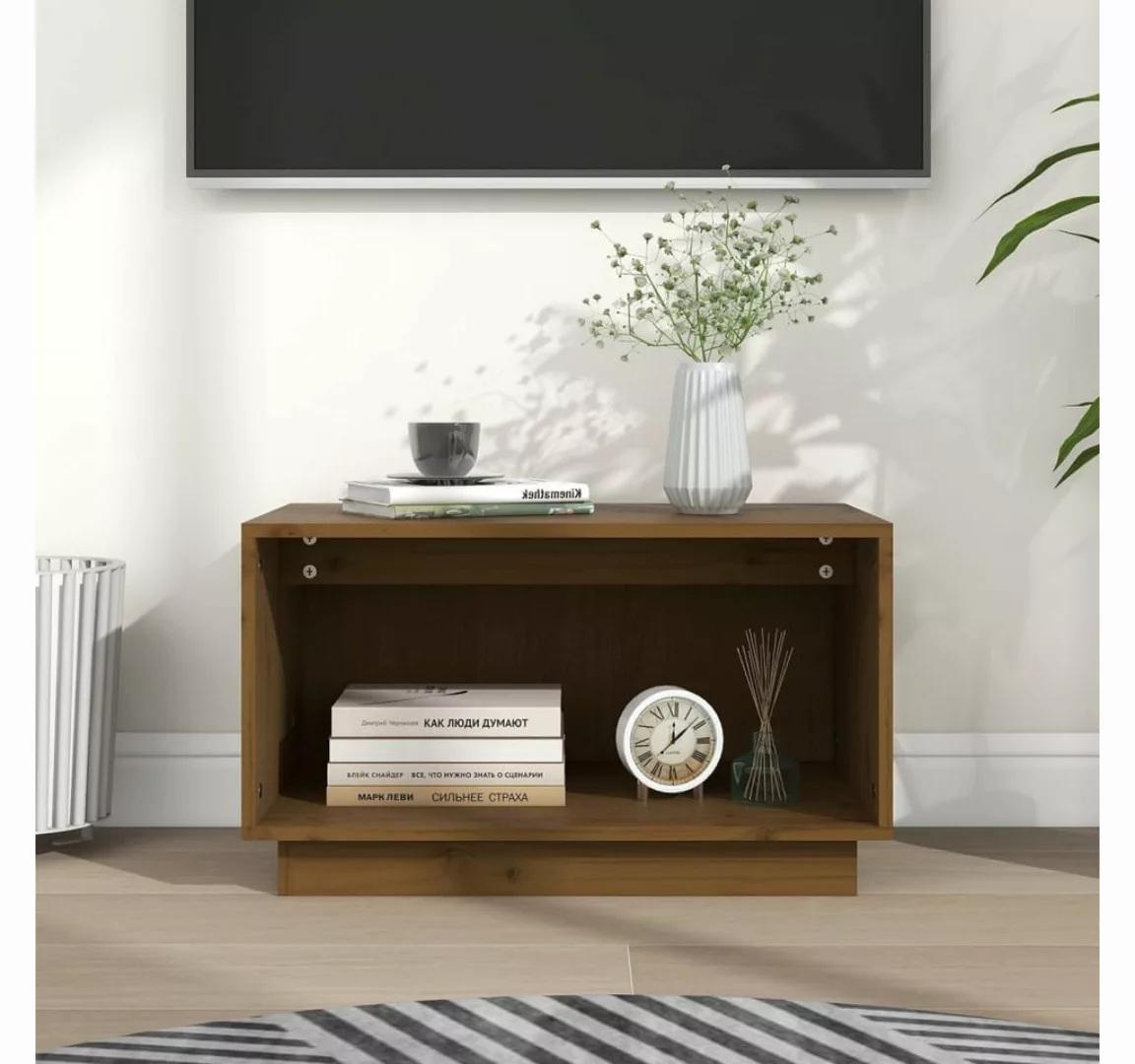 vidaXL TV-Schrank TV-Schrank Honigbraun 60x35x35 cm Massivholz Kiefer Lowbo günstig online kaufen