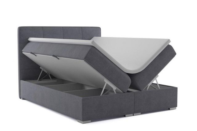 JVmoebel Bett Boxspring Bett Hotel Doppel Samt Luxus Betten Polster Bettkas günstig online kaufen