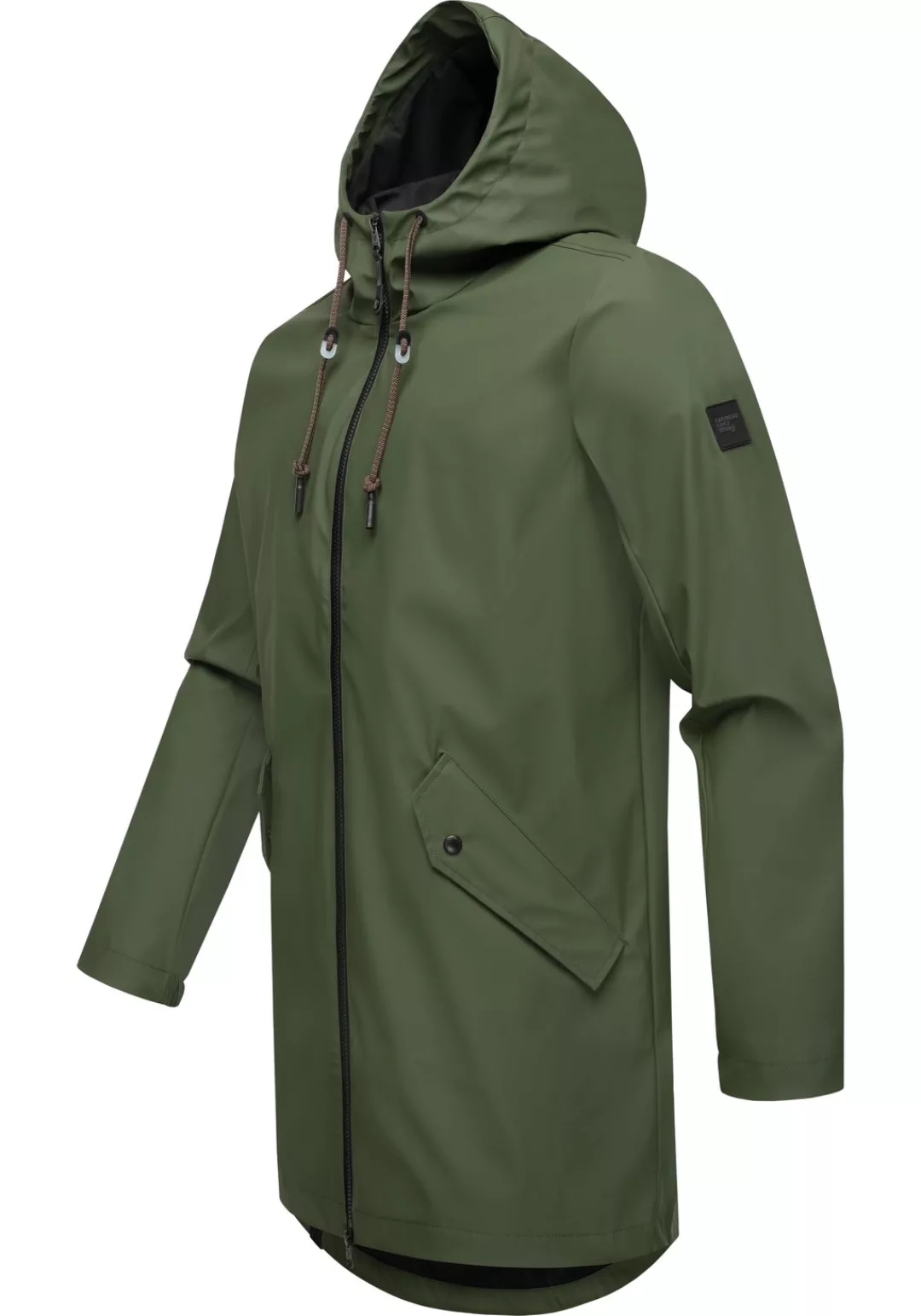 Ragwear Regenmantel "Sanwoy", Lange, wasserdichte Herren Regenjacke mit Kap günstig online kaufen