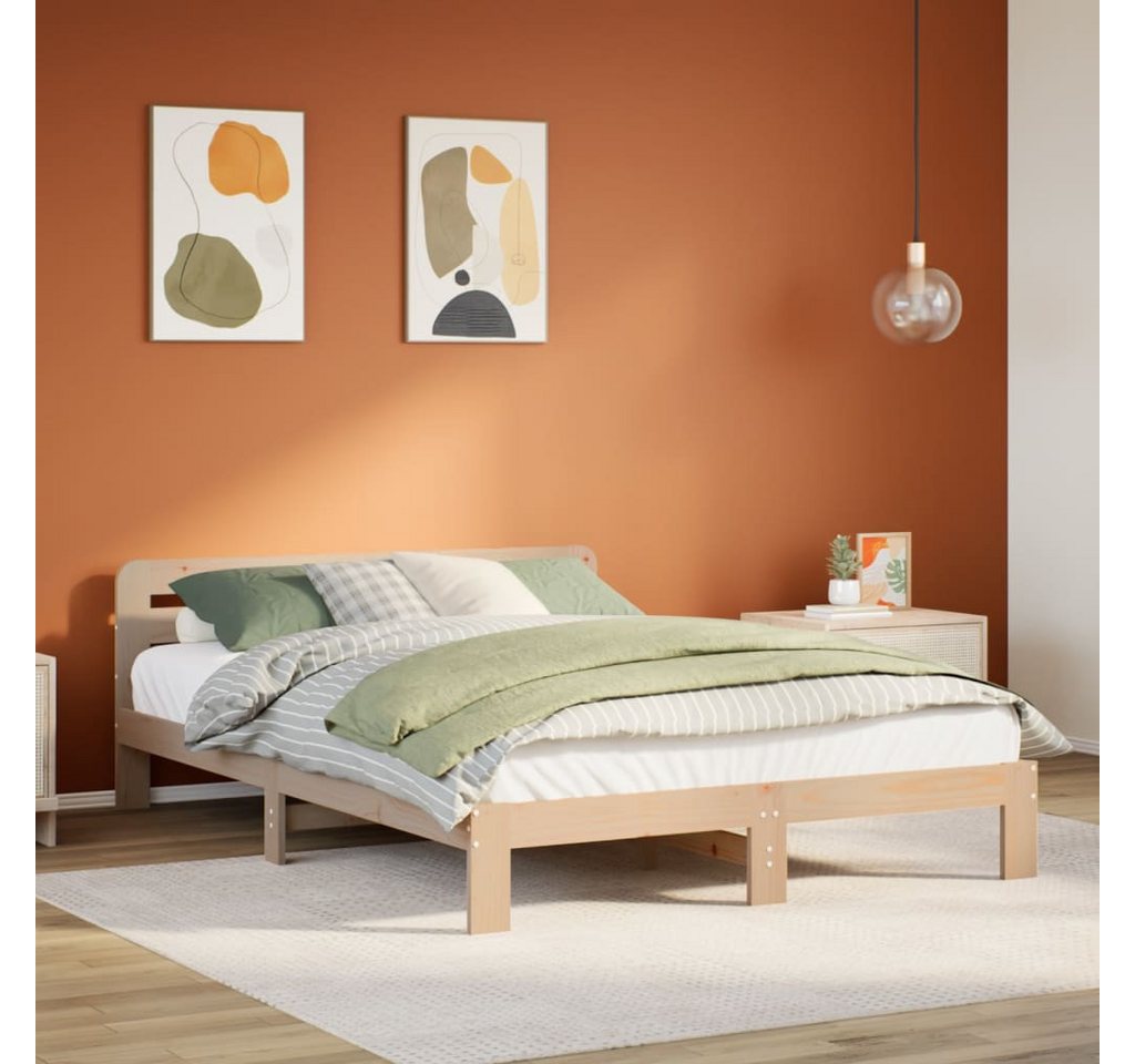 vidaXL Bett, Massivholzbett ohne Matratze 150x200 cm Kiefernholz günstig online kaufen