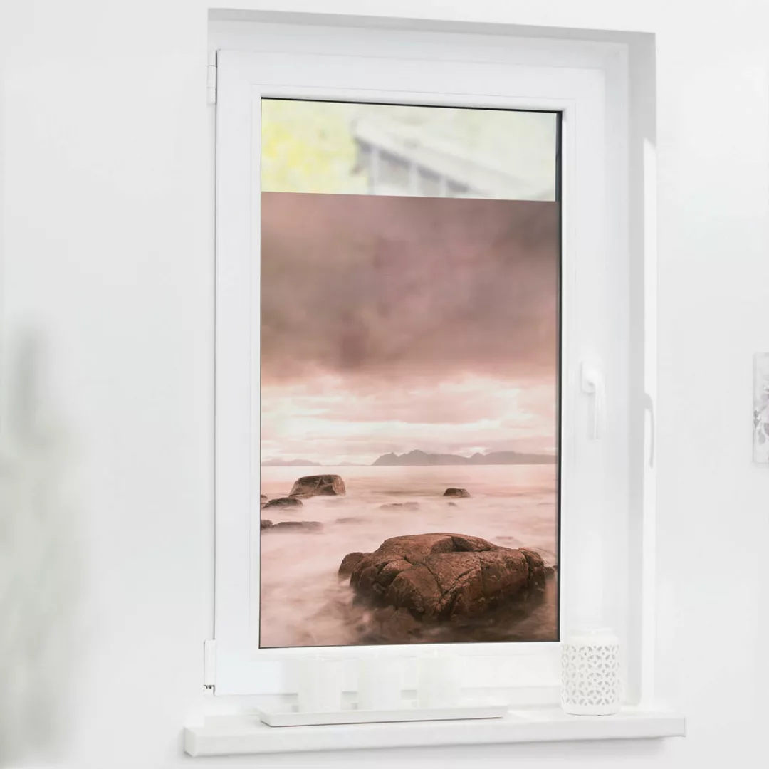 LICHTBLICK Fensterfolie Meer rot B/L: ca. 100x130 cm günstig online kaufen