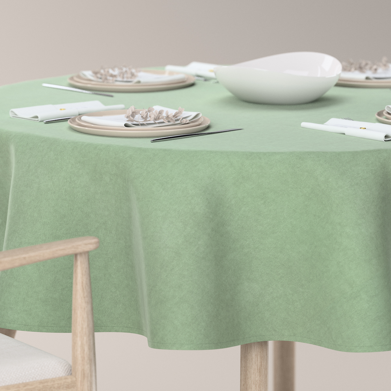 Runde Tischdecke, grün, Crema (185-83) günstig online kaufen