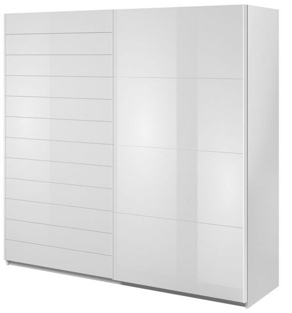 Helvetia Schwebetürenschrank Galaxy (1-St) weiß Hochglanz Glasweiß 220x61x2 günstig online kaufen