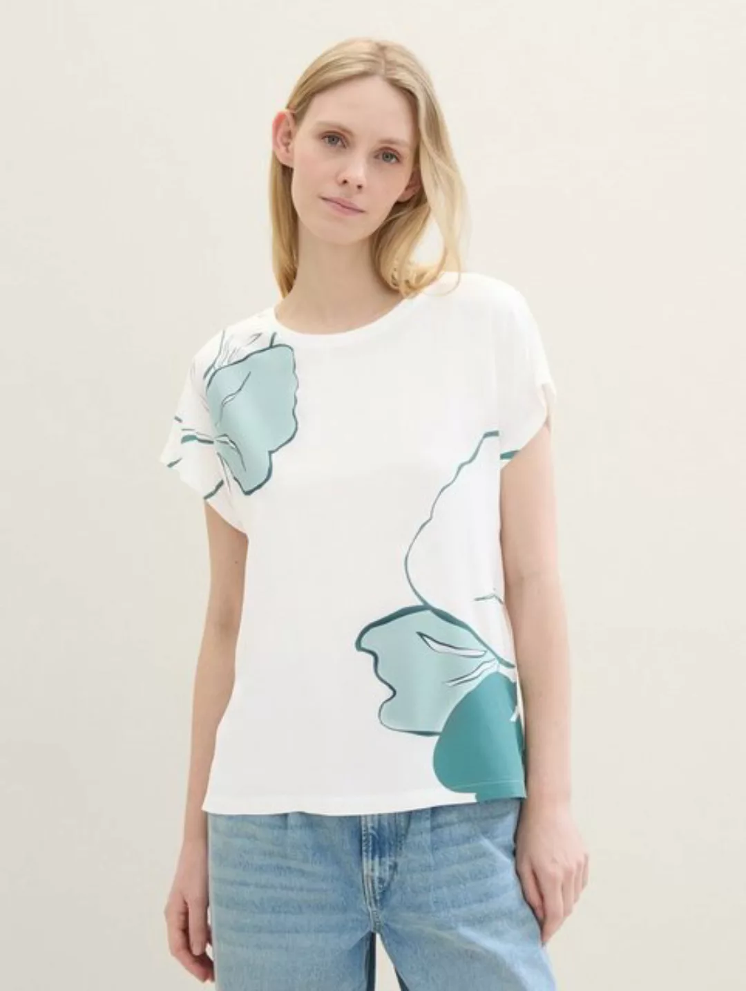 TOM TAILOR T-Shirt mit Allover-Print günstig online kaufen