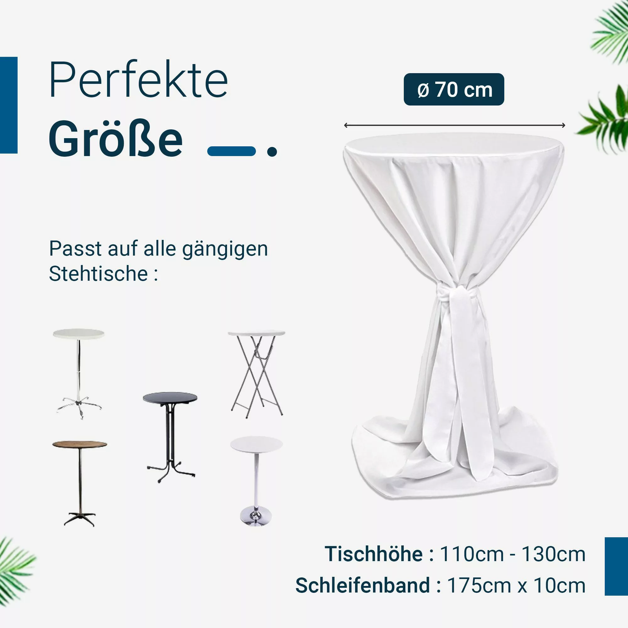 TexDeko Stehtischhusse Premium für Bistrotisch mit günstig online kaufen