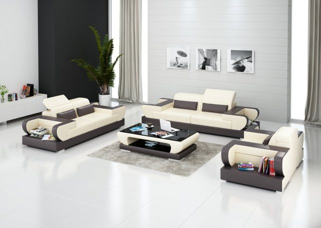 JVmoebel Sofa Beige luxus Wohnlandschaft 3+2+1 Sitzer Garnitur Design Sofas günstig online kaufen