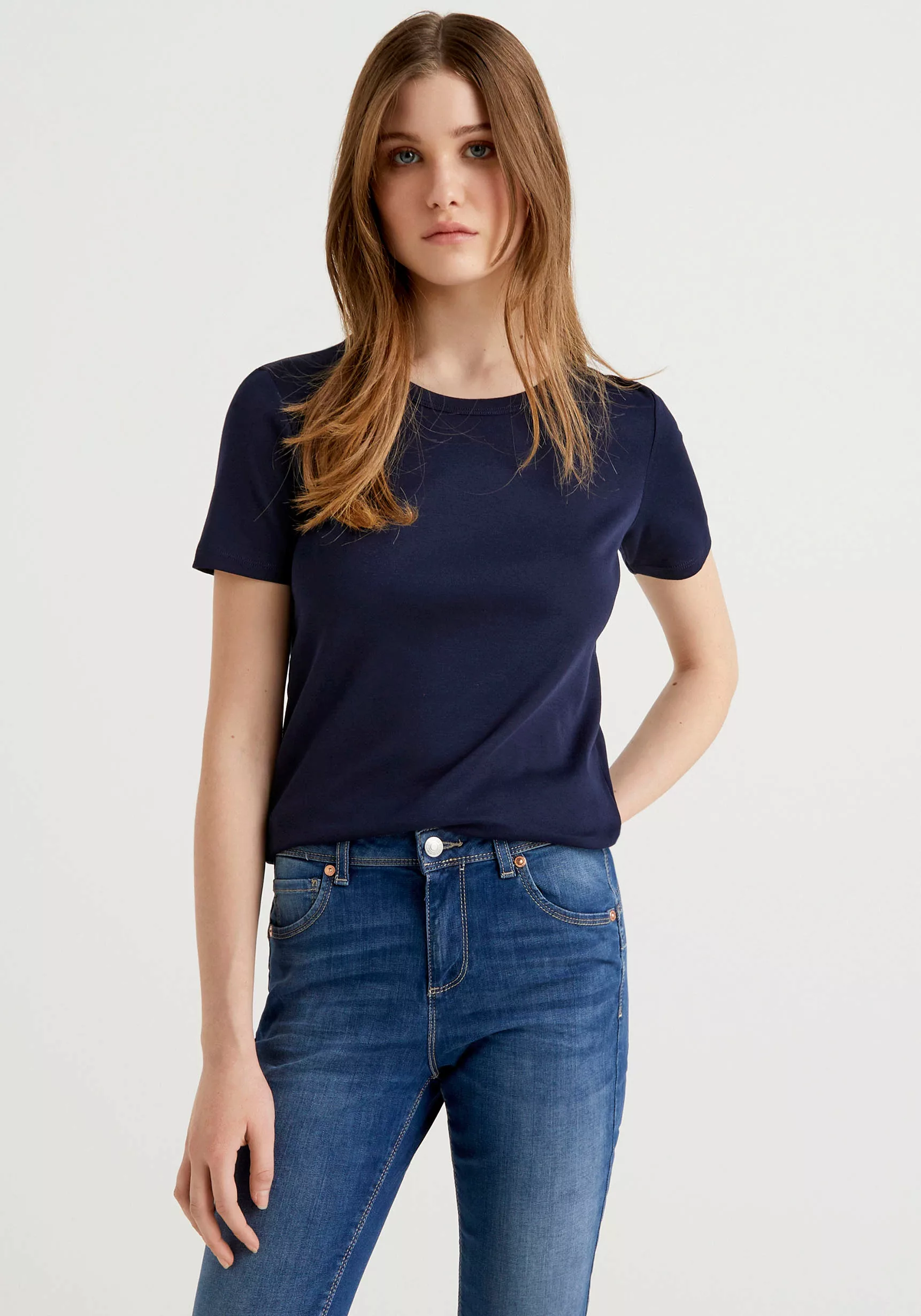 United Colors of Benetton T-Shirt, in feiner Rippenqualität günstig online kaufen