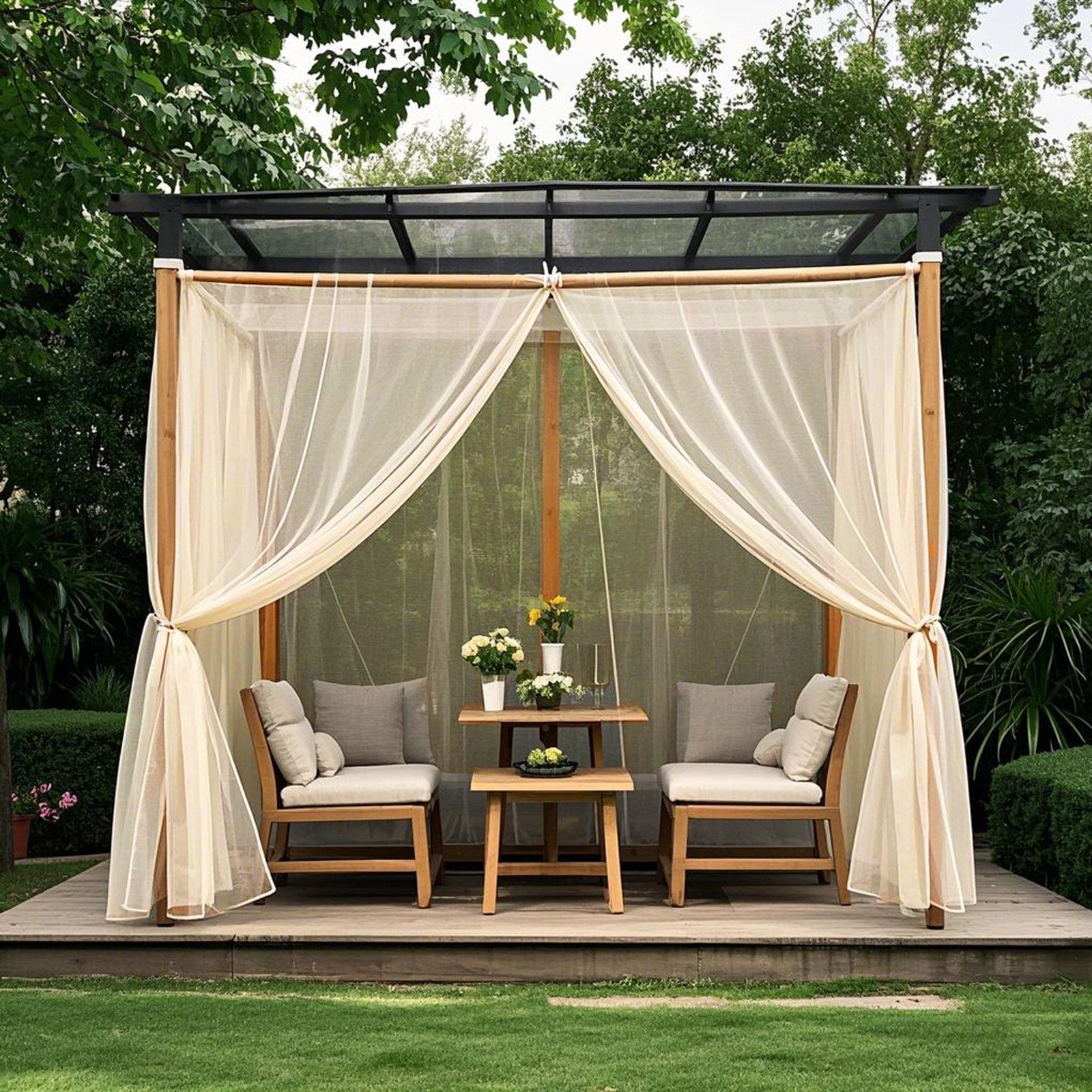 Jibenhome Moskitonetz Outdoor Gardine DIY Verstellbare günstig online kaufen
