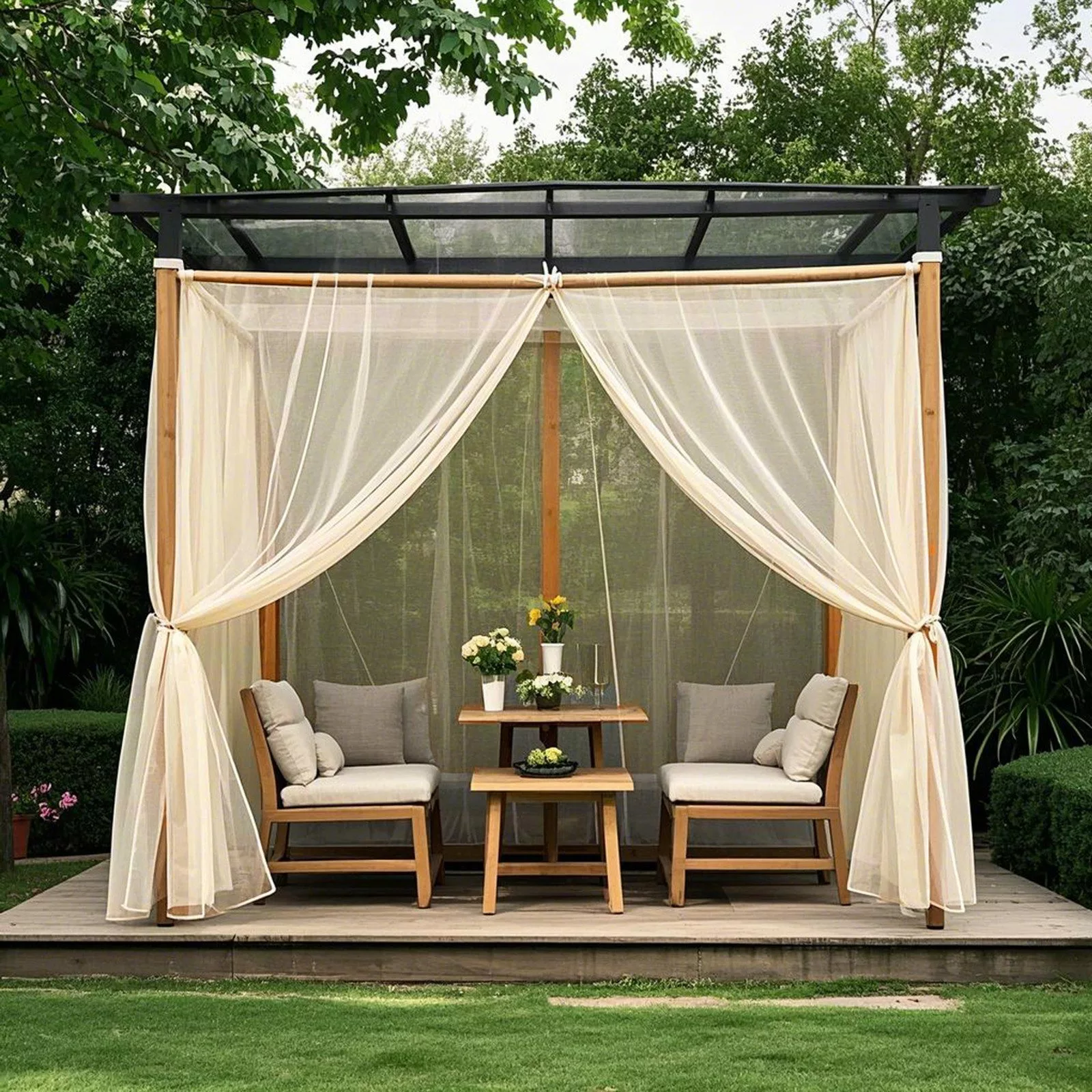 Jibenhome Moskitonetz Outdoor Gardine DIY Verstellbare günstig online kaufen