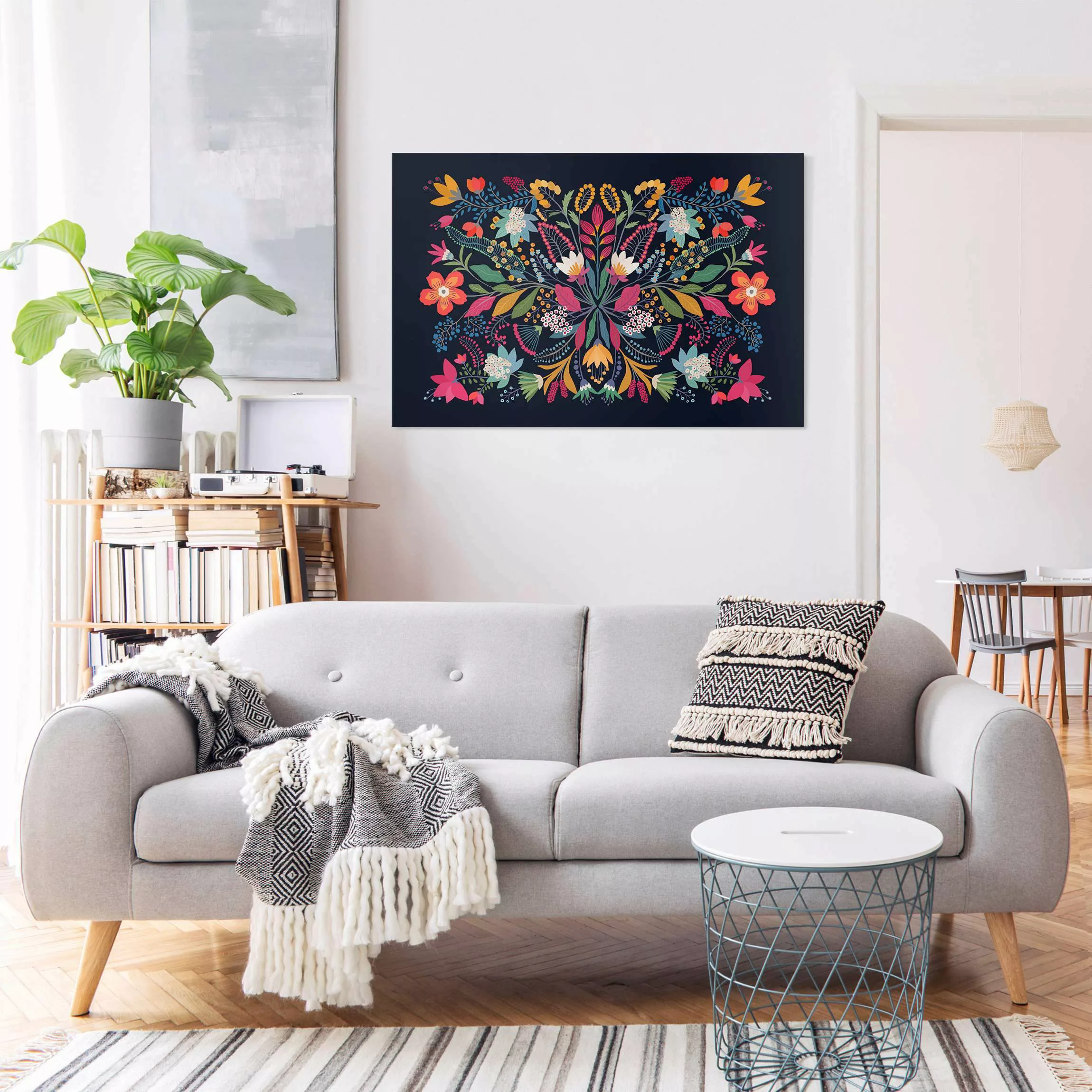 Leinwandbild Fridas Garten Illustration II günstig online kaufen