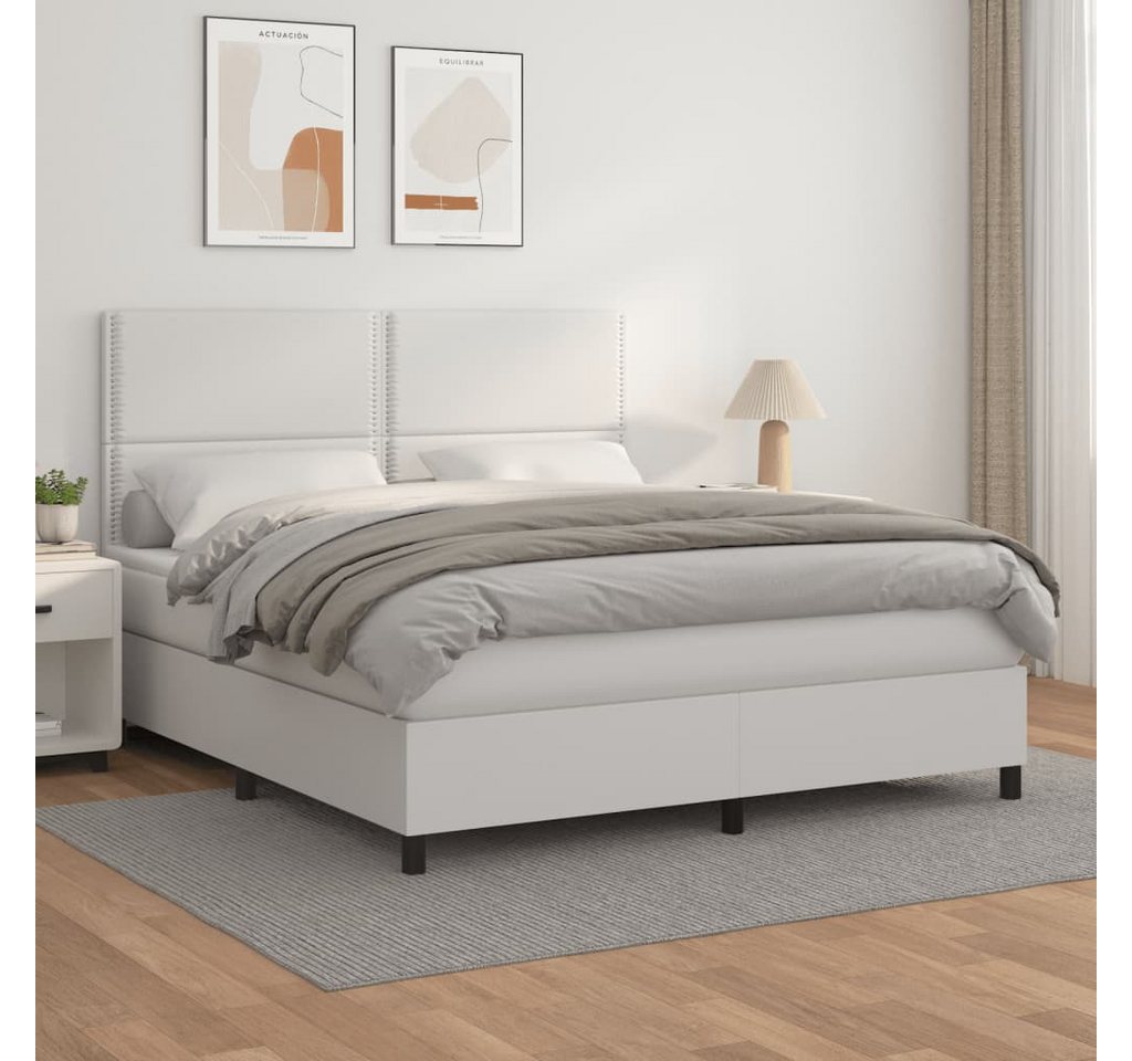 vidaXL Boxspringbett Bett Boxspringbett mit Matratze Kunstleder (180 x 200 günstig online kaufen