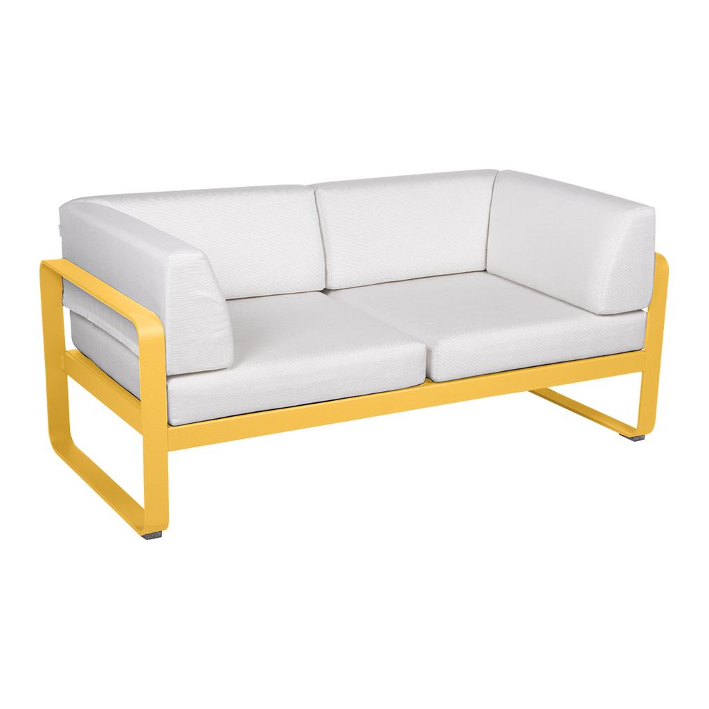 Bellevie 2-Sitzer Club Sofa C6 Honig 81 Grauweiß günstig online kaufen