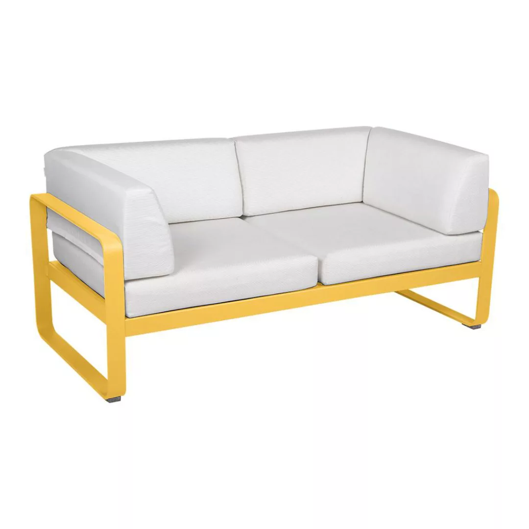 Bellevie 2-Sitzer Club Sofa C6 Honig 81 Grauweiß günstig online kaufen