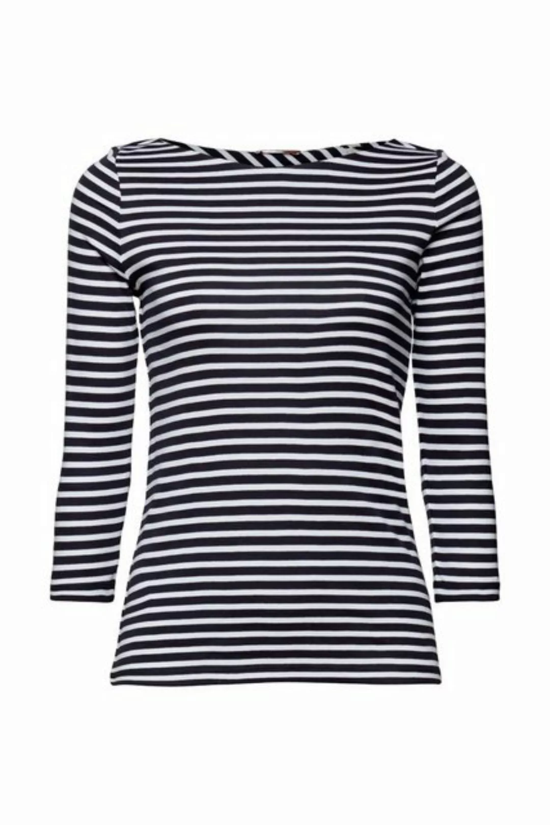 Esprit 3/4-Arm-Shirt Gestreiftes Longsleeve mit Bootausschnitt günstig online kaufen