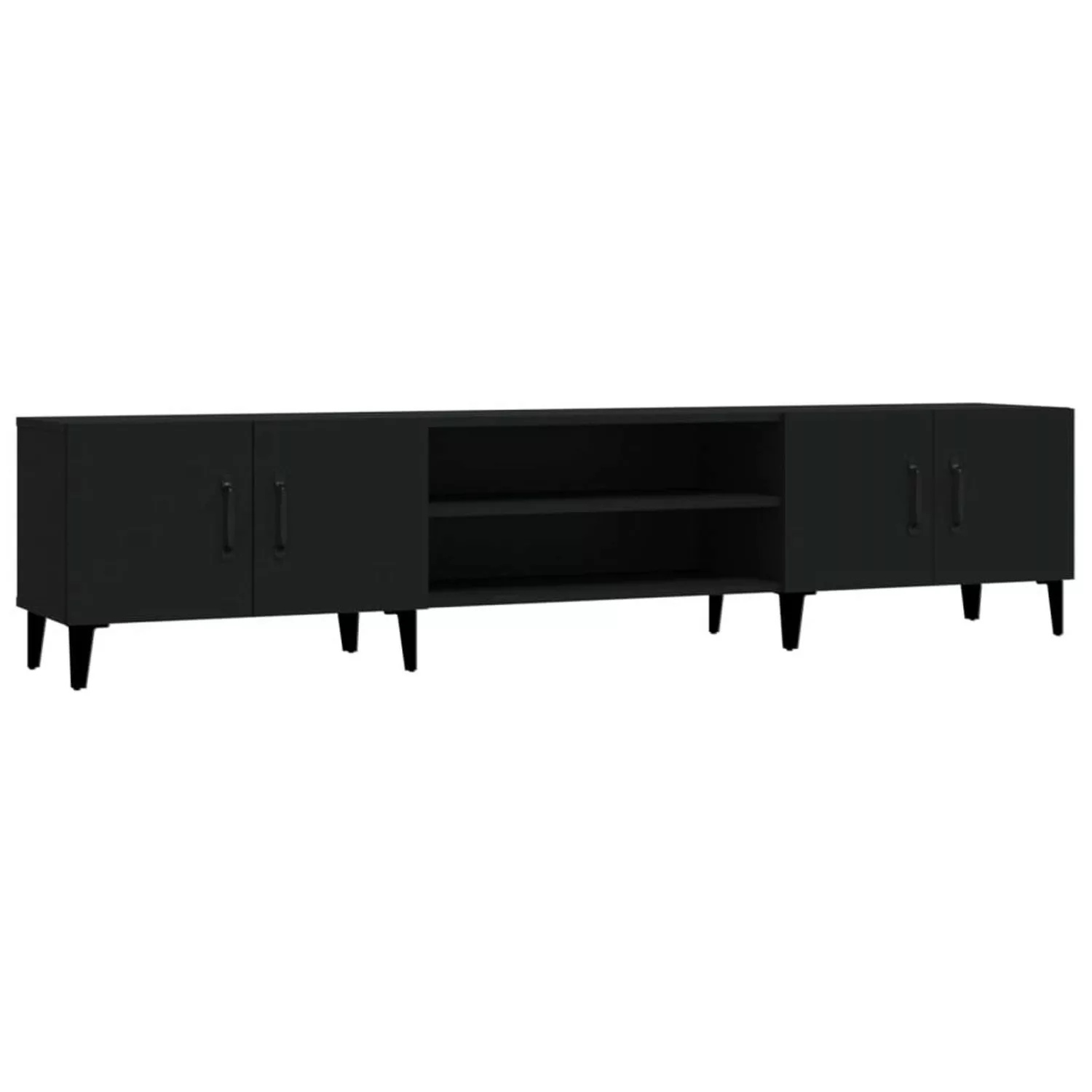 vidaXL Schrankmodule TV-Schrank Schwarz 180x31,5x40 cm Holzwerkstoff günstig online kaufen