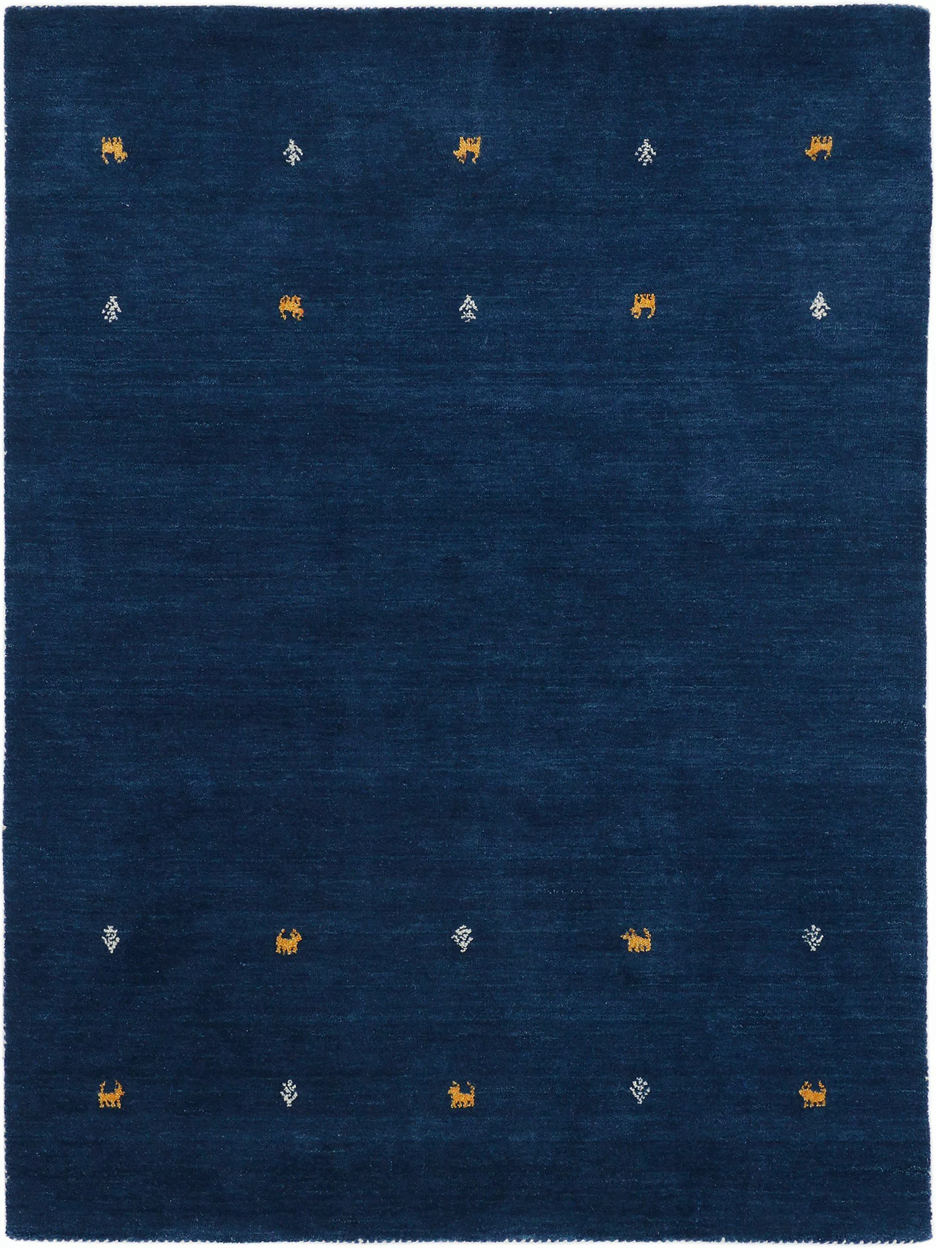 carpetfine Wollteppich »Gabbeh Uni, auch als Läufer und Rund erhältlich«, r günstig online kaufen