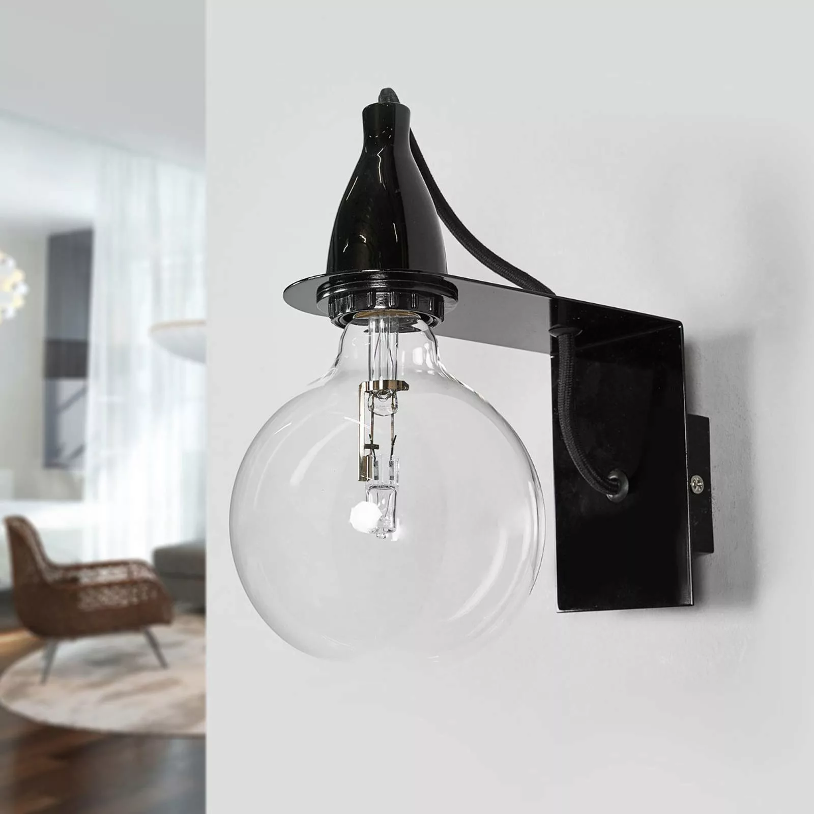 Schwarze Design-Wandlampe Minimal günstig online kaufen