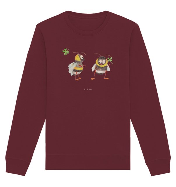 Mr. & Mrs. Panda Longpullover Größe L Bienen Paar - Burgundy - Geschenk, Un günstig online kaufen