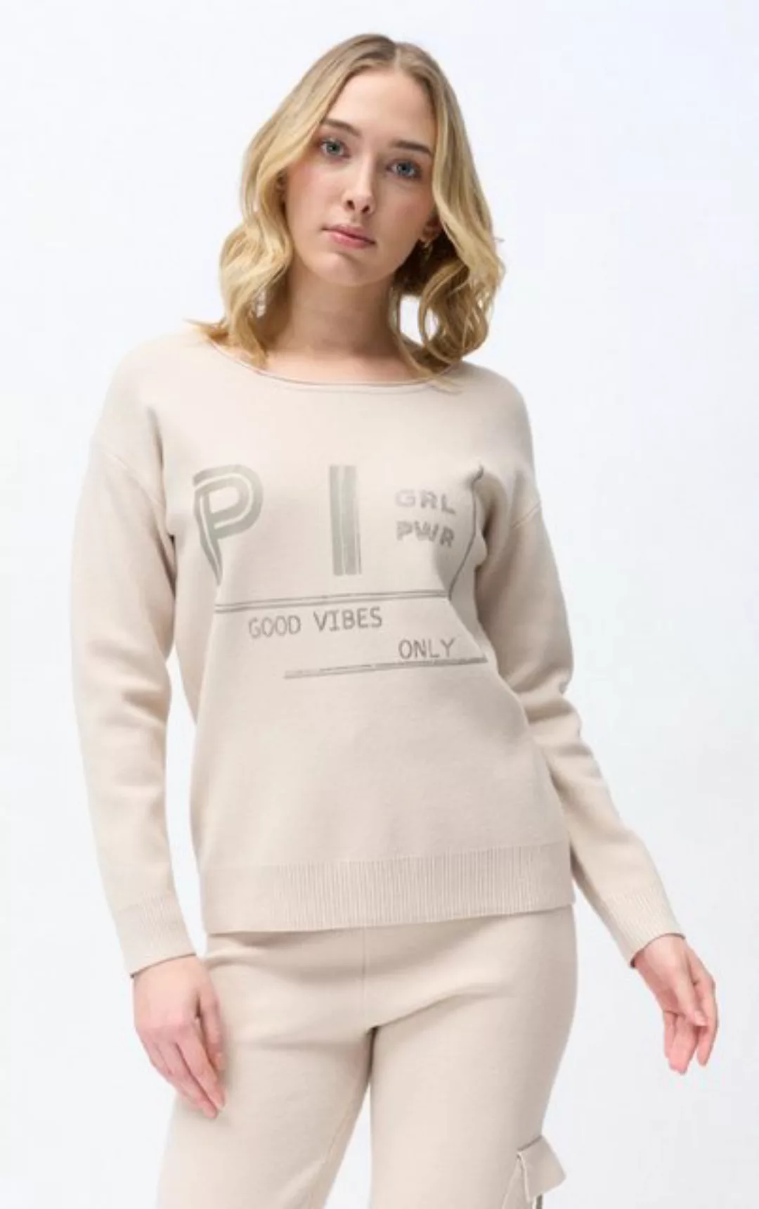 Passioni Strickpullover mit der Aufschrift „Good Vibes Only“ und „Girl Powe günstig online kaufen