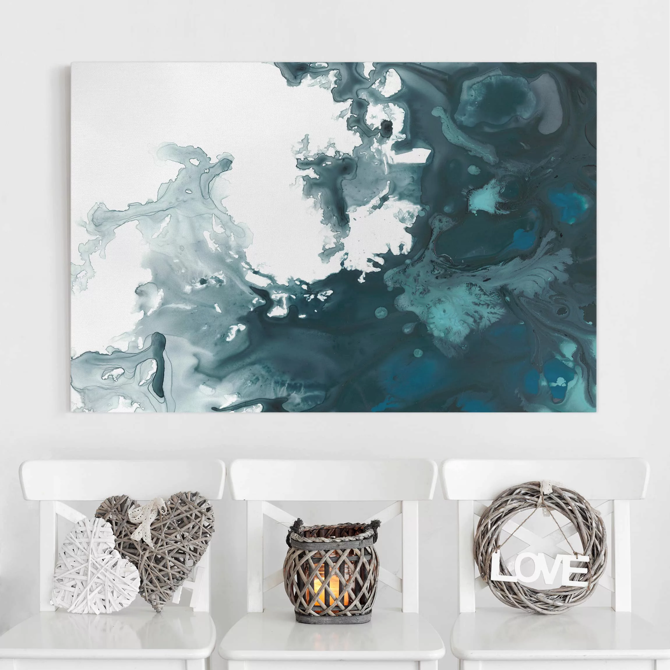 Leinwandbild Abstrakt - Querformat Ägäisches Unwetter II günstig online kaufen