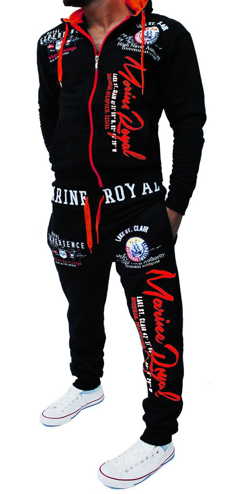 Jaylvis Jogginganzug Marine Royal Herren Trainingsanzug günstig online kaufen