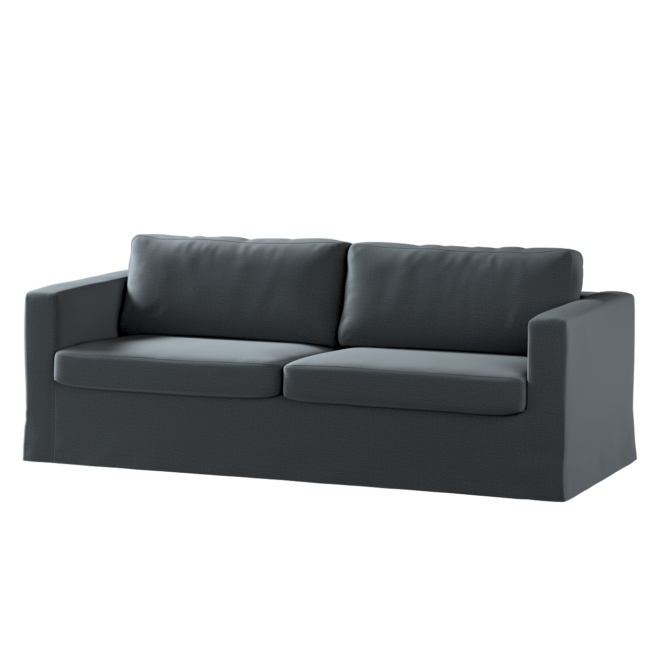 Bezug für Karlstad 3-Sitzer Sofa nicht ausklappbar, lang, graphite, Bezug f günstig online kaufen