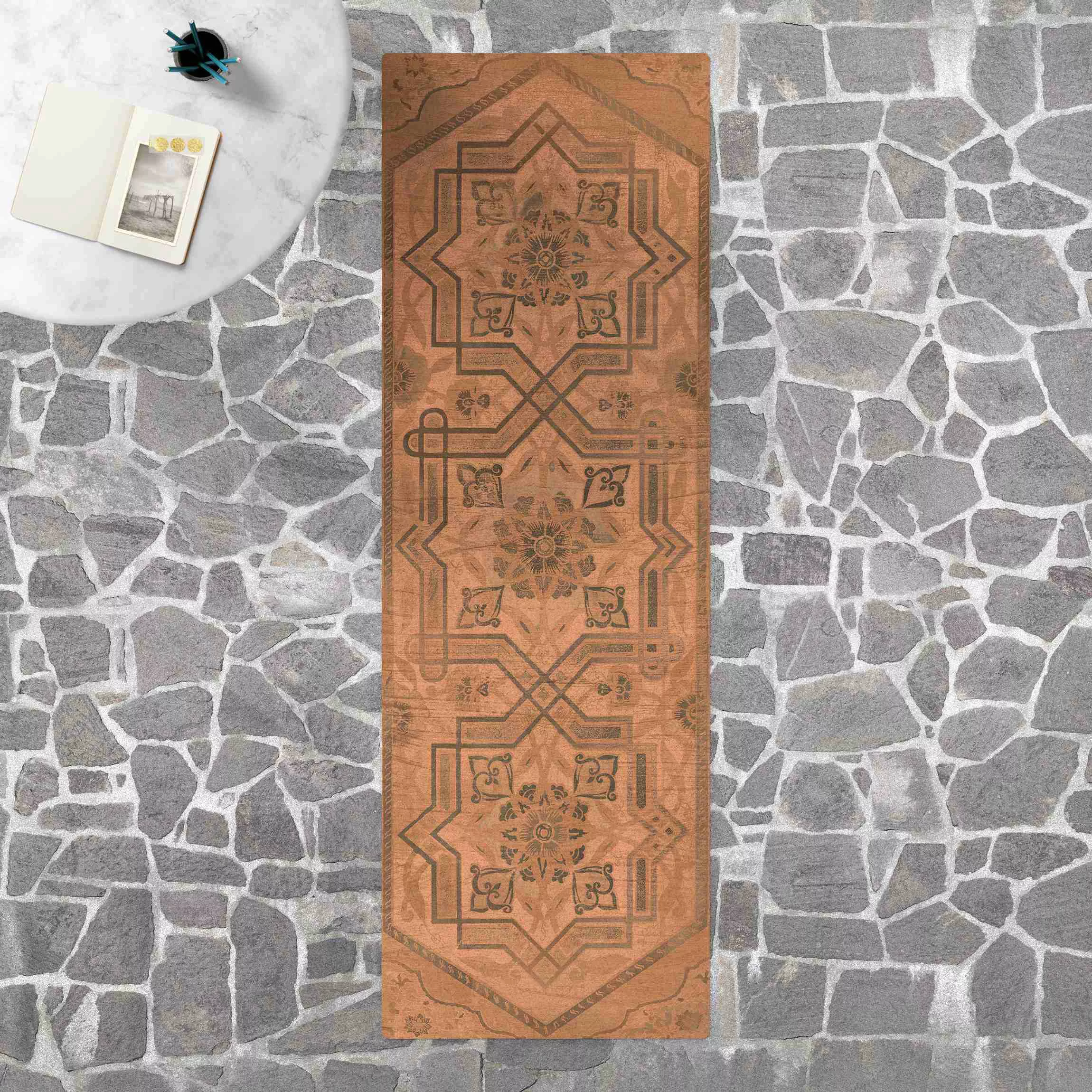 Kork-Teppich Holzpaneel Persisch Vintage III günstig online kaufen