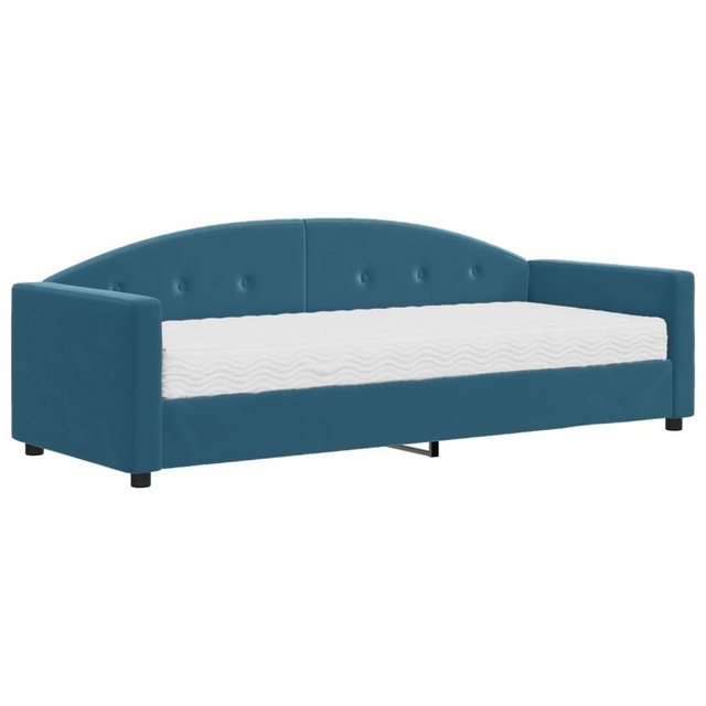 vidaXL Bett Tagesbett mit Matratze Blau 80x200 cm Samt günstig online kaufen