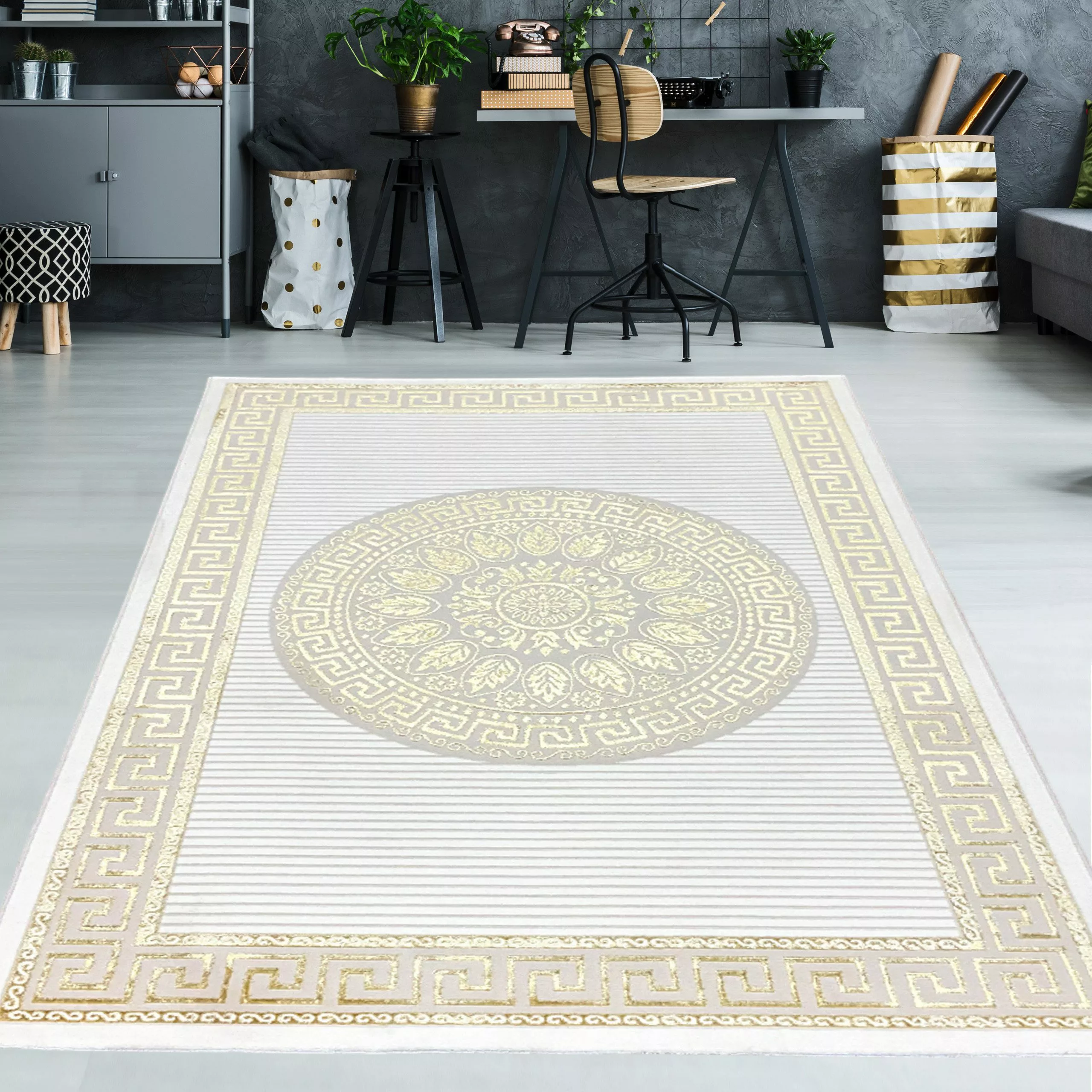 TeppichHome24 Teppich Glänzender Designerteppich mit Orientalischem günstig online kaufen