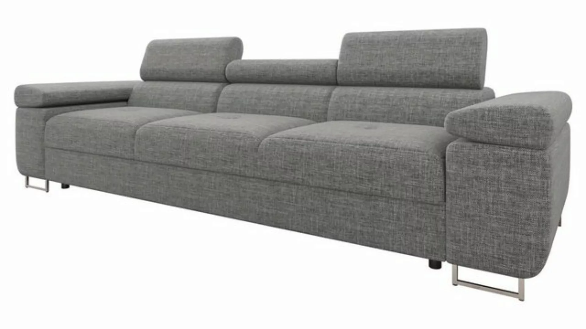 MIRJAN24 Sofa Torezio 3, Einstellbare Kopfstützen, 263x102x70-90 cm günstig online kaufen