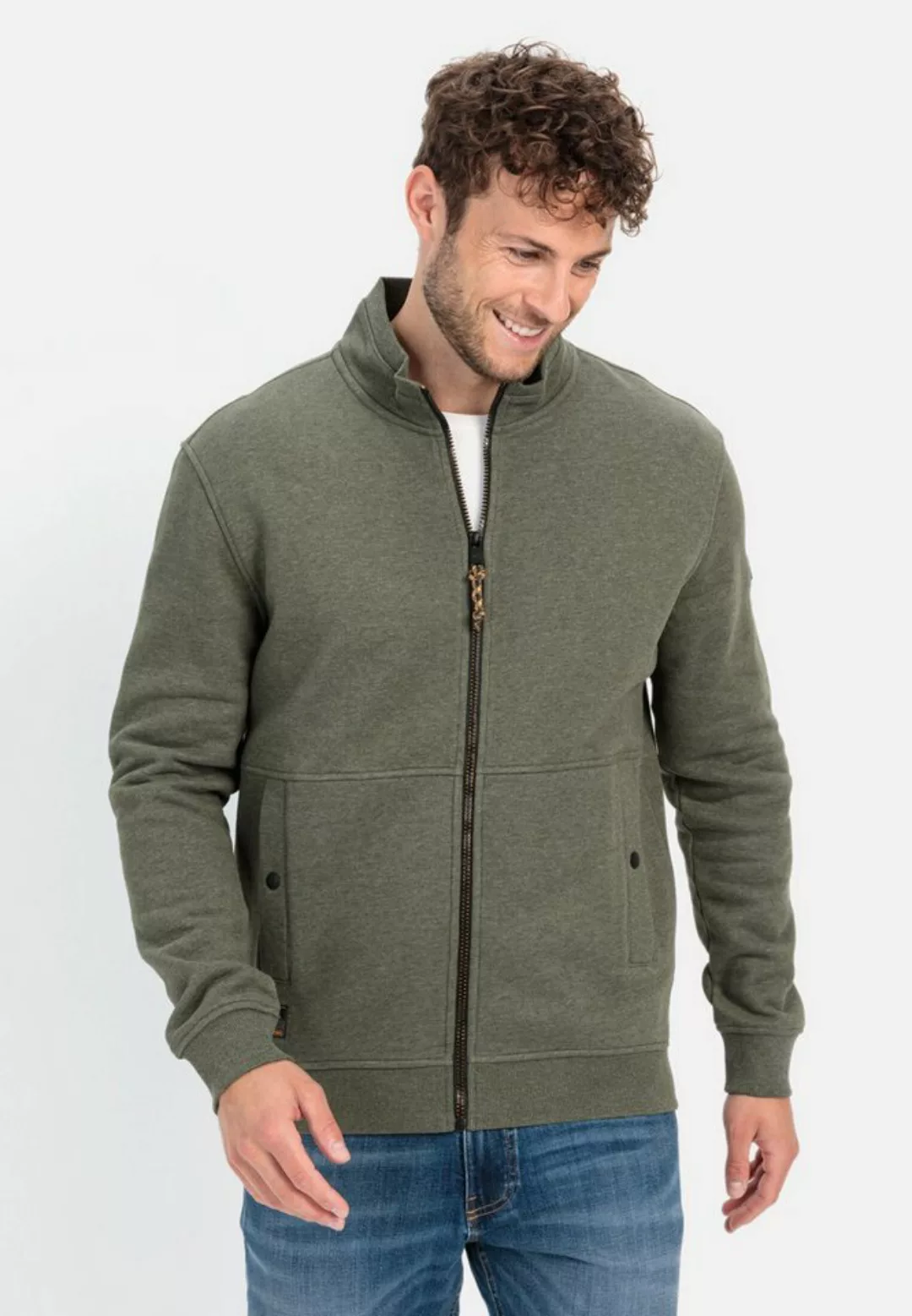 camel active Sweatjacke aus einem Baumwollmix günstig online kaufen