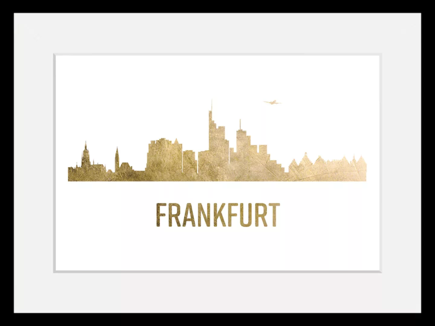 queence Bild »Frankfurt Skyline GOLD«, Städte, (1 St.) günstig online kaufen