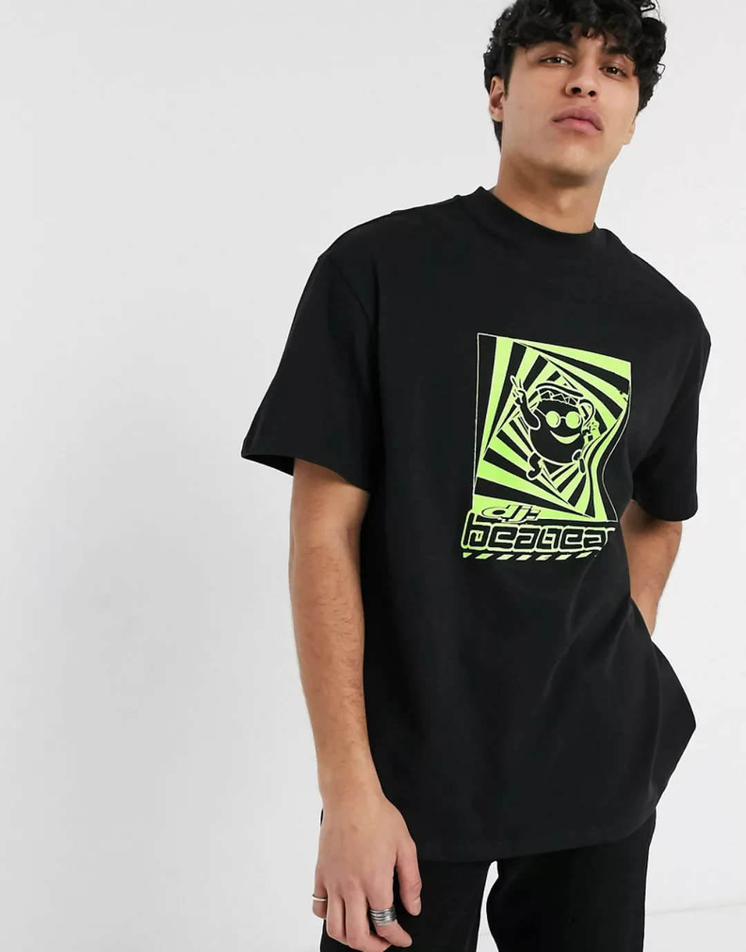 Weekday – Great DJ – T-Shirt in Schwarz günstig online kaufen