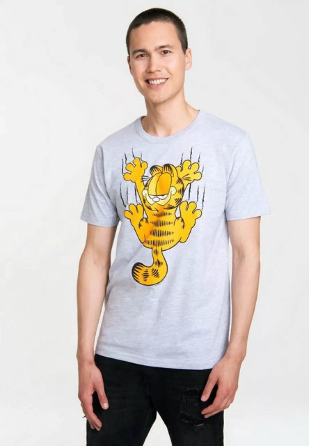 LOGOSHIRT T-Shirt Garfield Scratches mit witzigem Frontprint günstig online kaufen