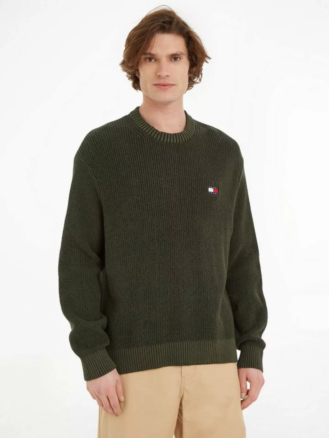 Tommy Jeans Strickpullover TJM REG TONAL XS BADGE SWEATER günstig online kaufen