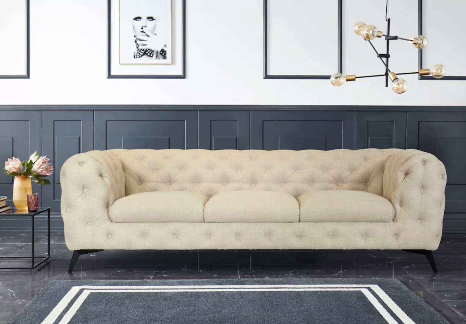 Leonique Chesterfield-Sofa "Glynis" günstig online kaufen