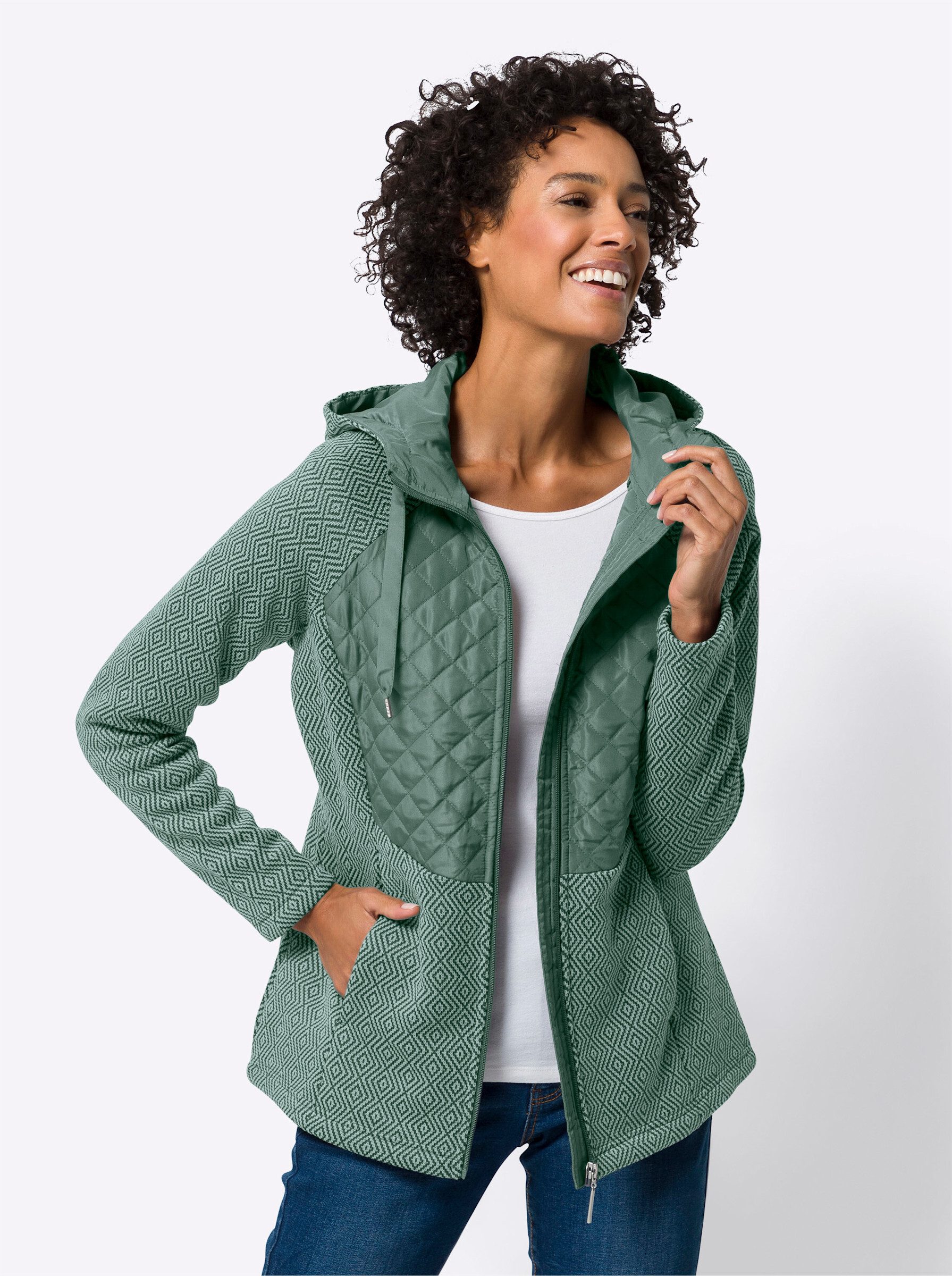 Sieh an! Allwetterjacke Strickfleecejacke günstig online kaufen