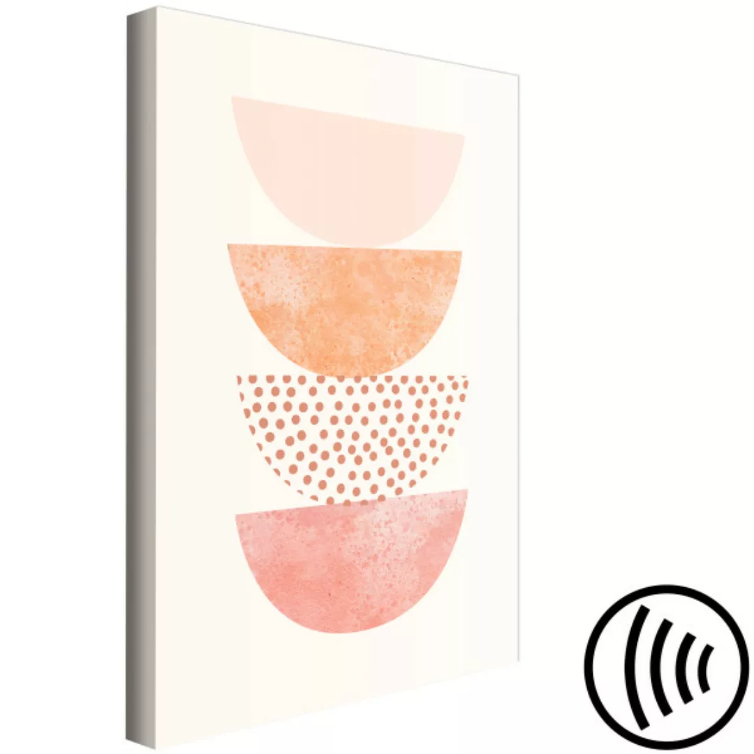 Wandbild Pastellhalbkreise – abstrakter Boho-Stil mit geometrischen, farbig günstig online kaufen