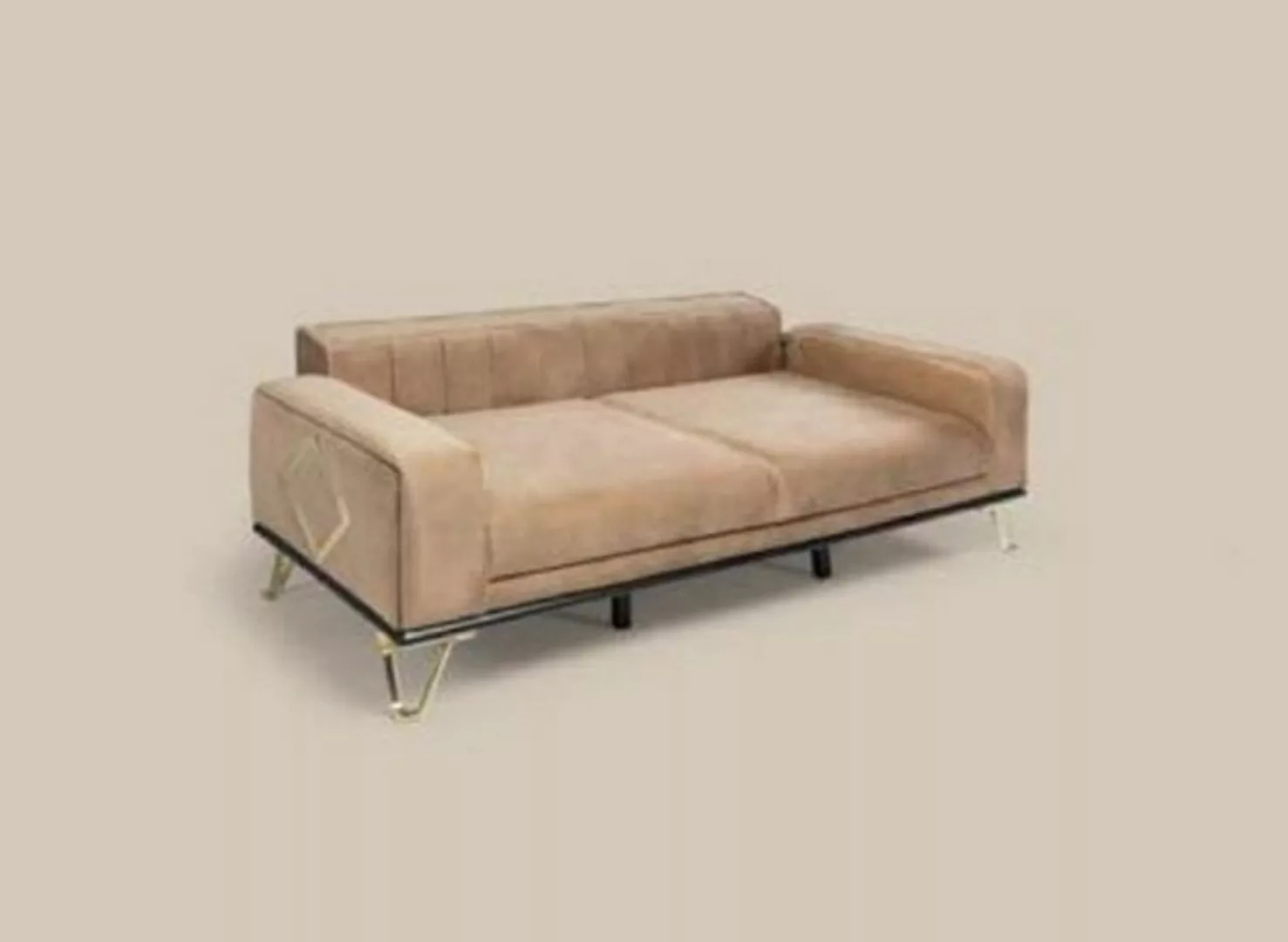 JVmoebel 3-Sitzer Moderner Dreisitzer Sofa 3 Sitzer Textil Beige Couch Neu günstig online kaufen