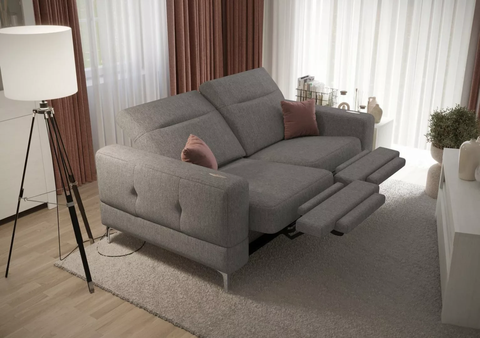 Möbel für Dich Sofa Modernes Sofa Malibu 2 Relax, mit elektrischer Relaxfun günstig online kaufen