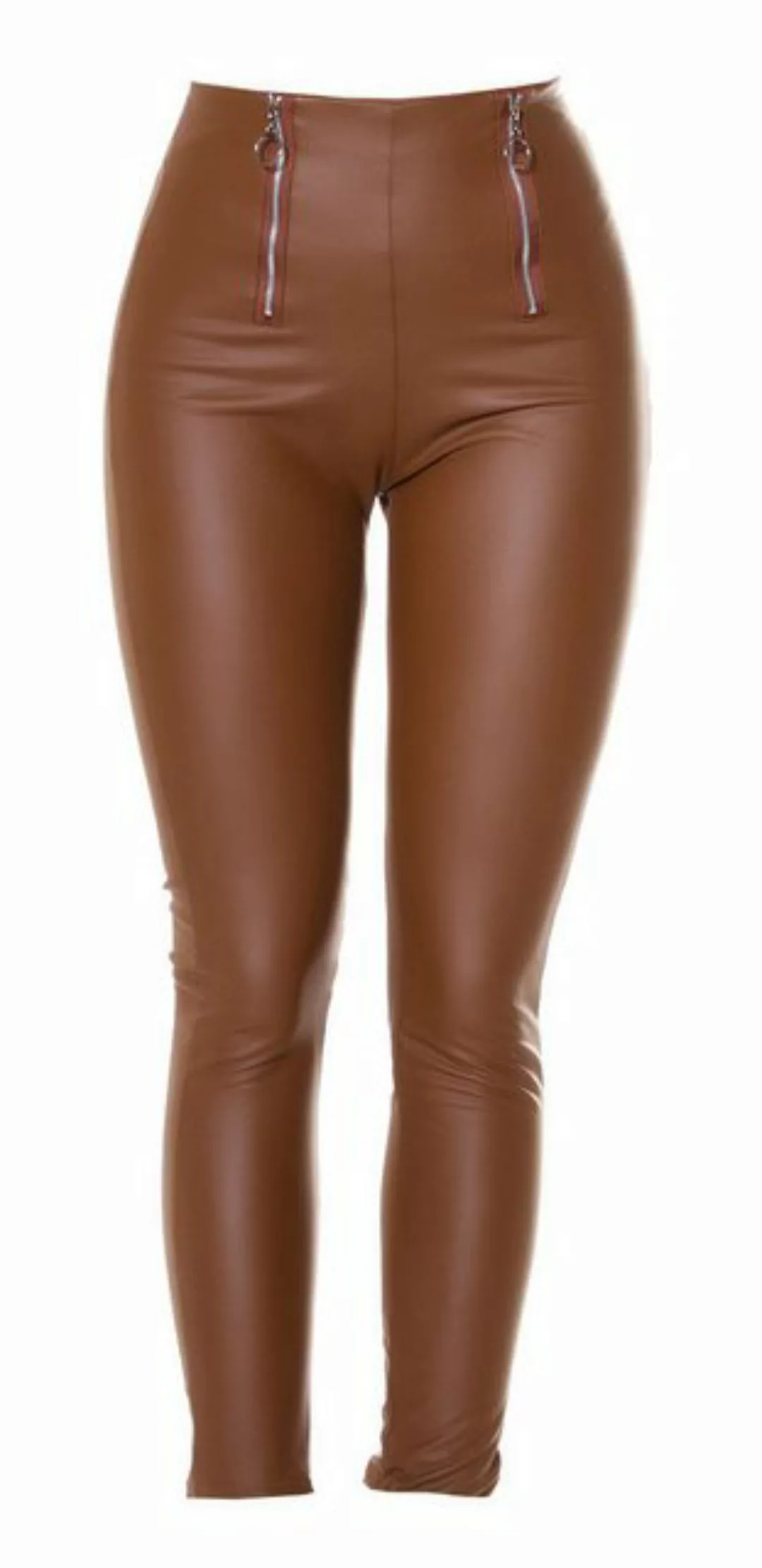 Koucla Highwaist Leggings Damenhose, mit zips - unifarben günstig online kaufen