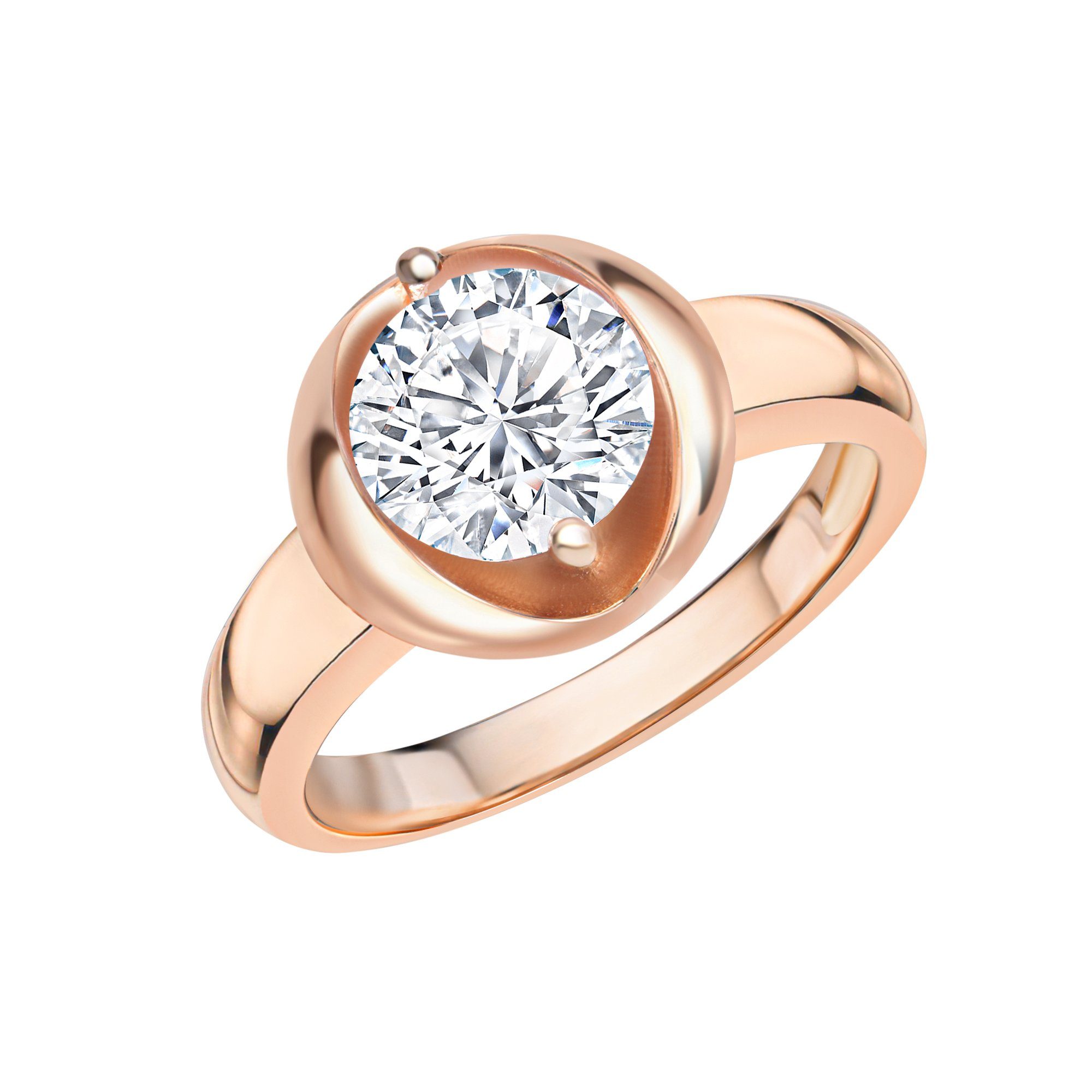 Zeeme Fingerring Silber 925 rosé-vergoldet mit günstig online kaufen
