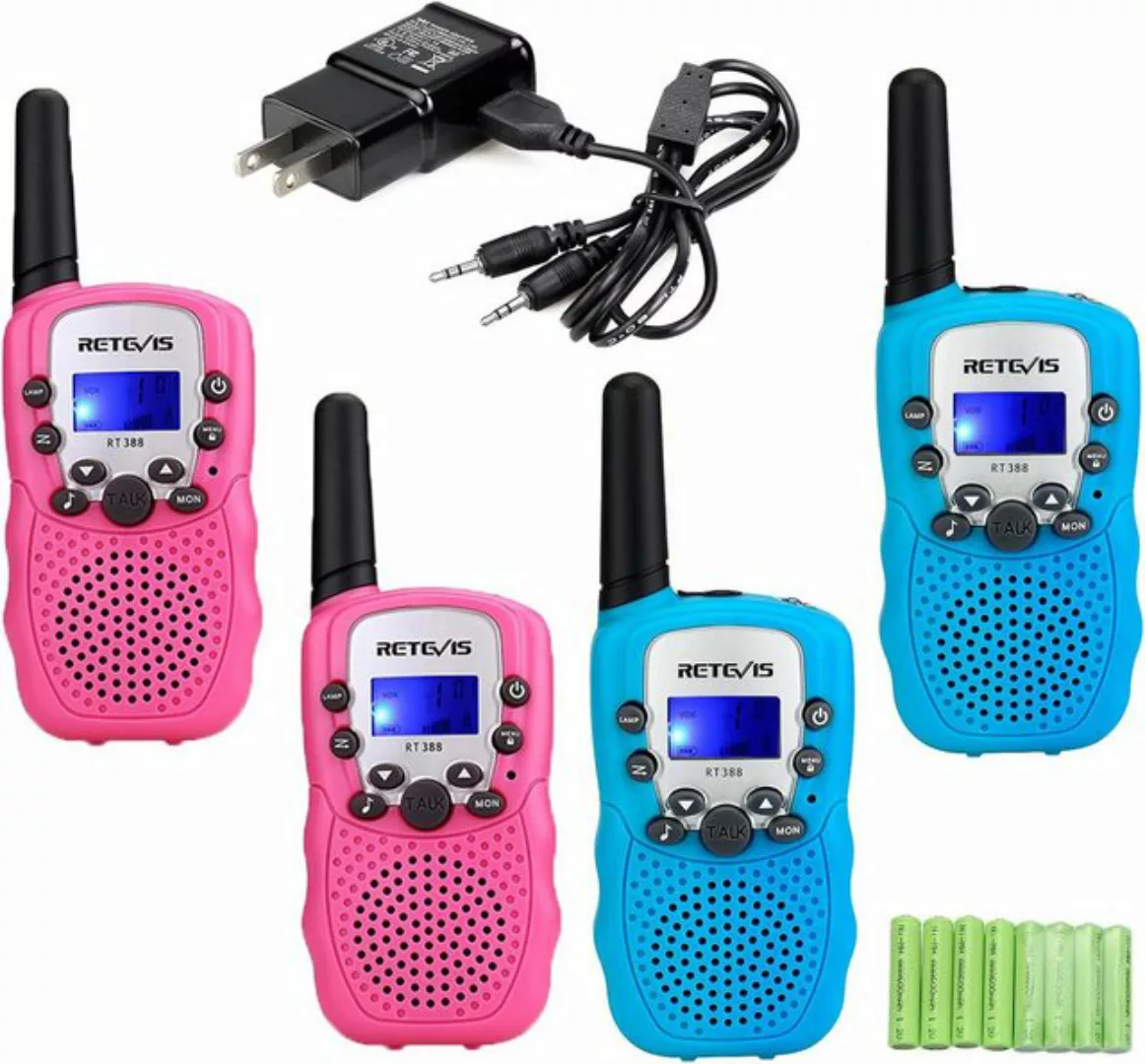 Retevis Walkie Talkie Kinder RT388 Funkgeräte PMR446,VOX,10 Ruftöne, LCD Di günstig online kaufen