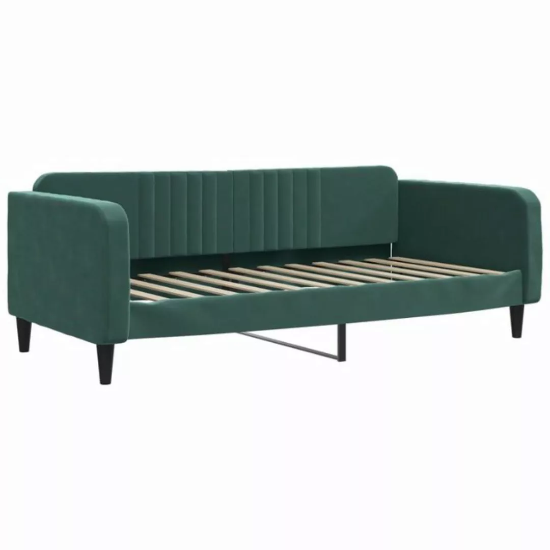 vidaXL Bett Tagesbett Dunkelgrün 90x200 cm Samt günstig online kaufen