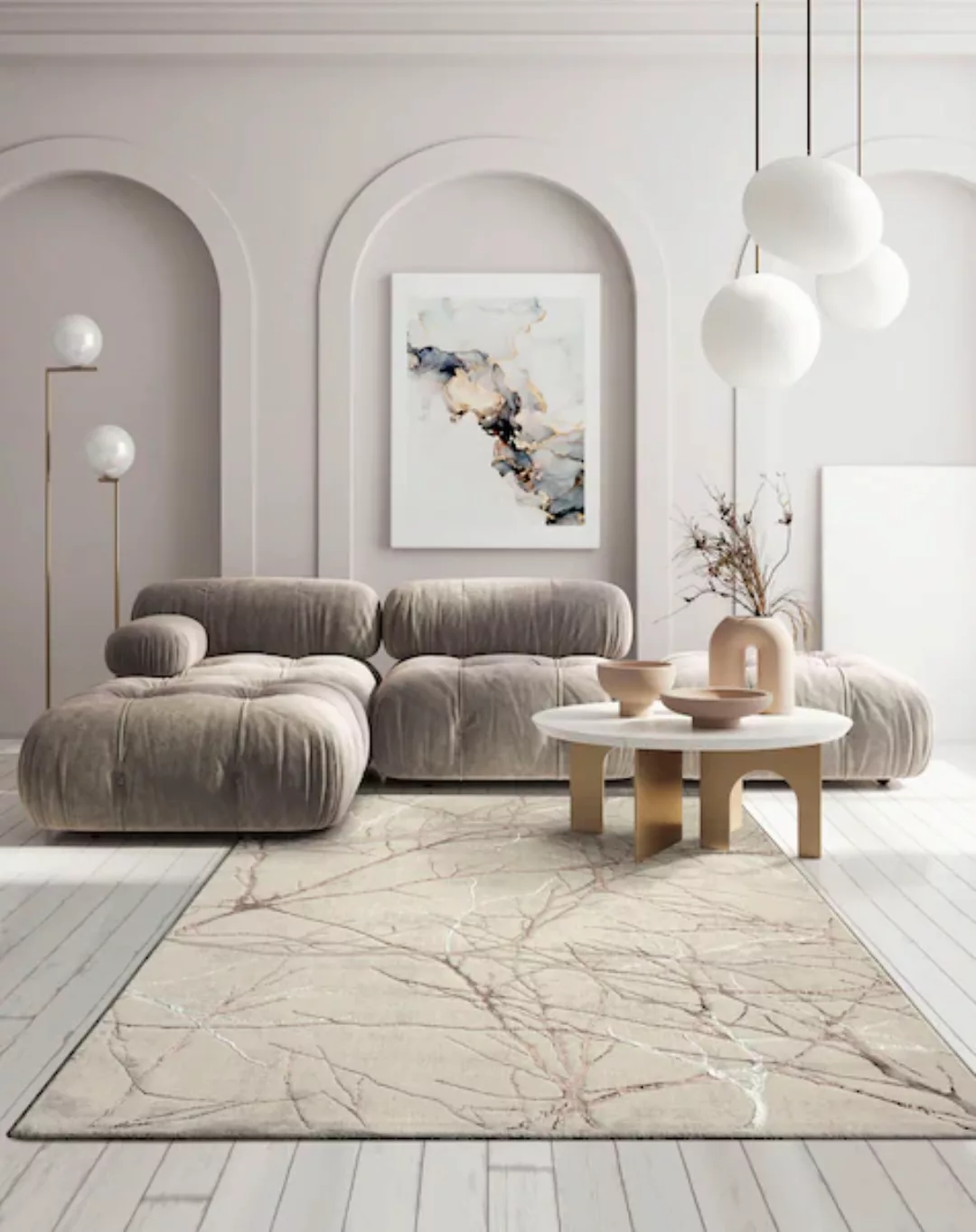 merinos Teppich »Creation 50055«, rechteckig, elegant, glänzend, Kurzflor, günstig online kaufen