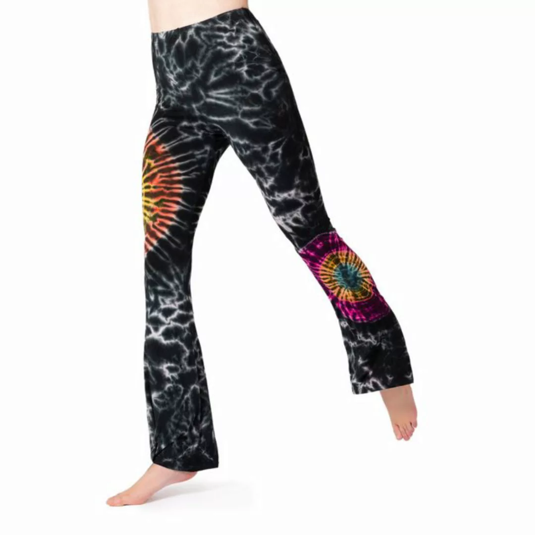 PANASIAM Leggings Unikat Batik Leggings stretch mit ausgestelltem Bein hand günstig online kaufen