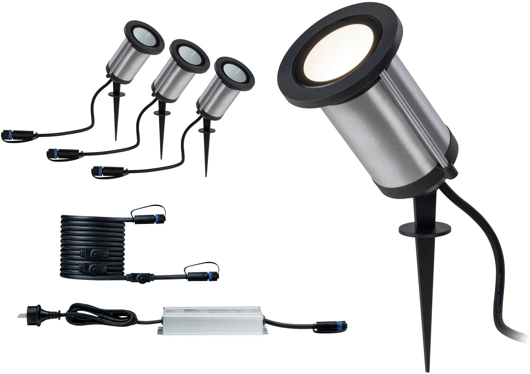 Paulmann LED Gartenstrahler "Plug & Shine", 3 flammig, Leuchtmittel LED-Mod günstig online kaufen